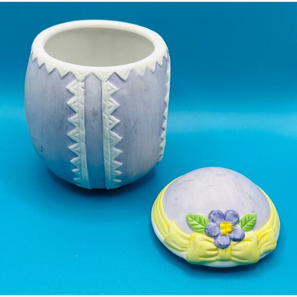 Vintage Lefton China Hand painted Purple Egg 1985 - Picture 4 of 4